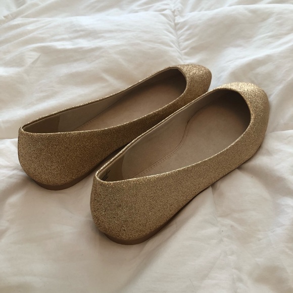 Never worn ASOS gold glitter ballet flats - Picture 4 of 9
